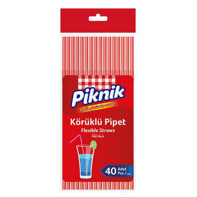 1357-P Piknik Bendy Straws 40 pcs - 2