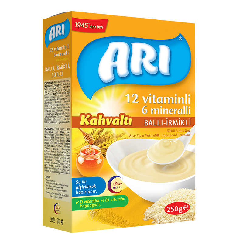 Arı Sütlü Ballı İrmikli Kahvaltı Pirinç Unu 250 G