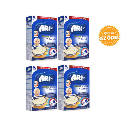 Arılac 7 Grain Night Instant Infant Cereal 400 g 4 pcs - 1