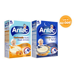 Arılac - Arılac Instant Infant Cereal with Milk 7 Cereals 200 G + Milk Wheat Semolina & Honey 200 G