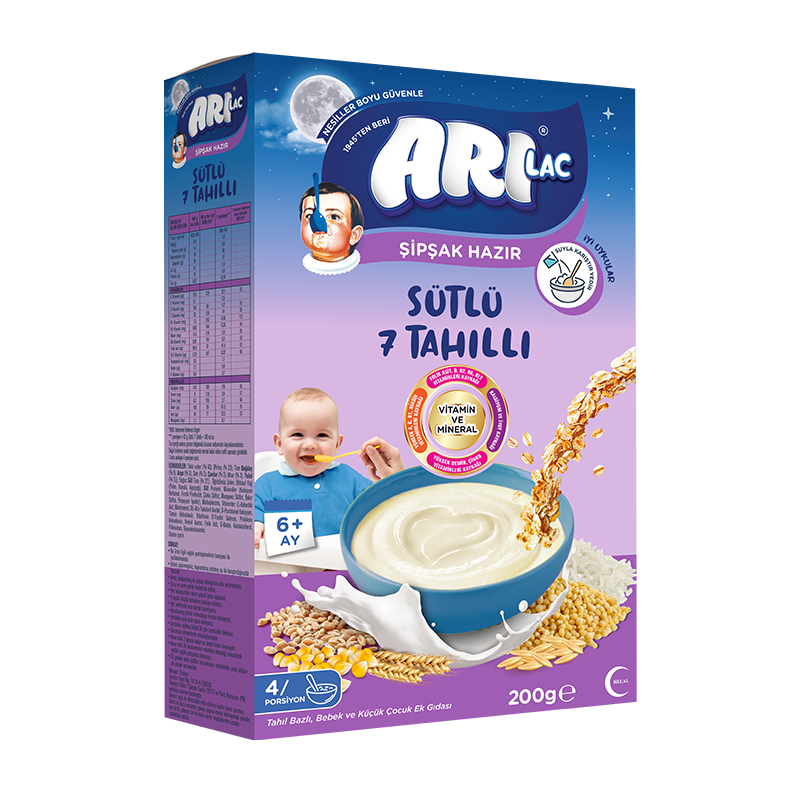 Arılac 7 Tahıllı Gece Kaşık Maması 200 grr Arılac 7 Tahıllı Gece Kaşık Maması 200 grr