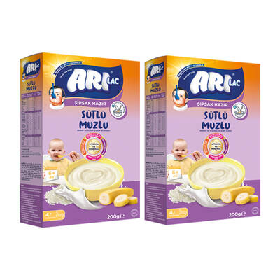 Arılac - Arılac Milk Banana Instant Infant Cereal 200 g 2 pcs