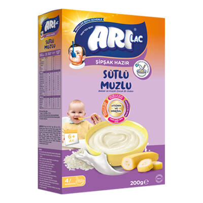 Arılac Instant Infant Cereal with Milk Rice & Banana 200 G - 1