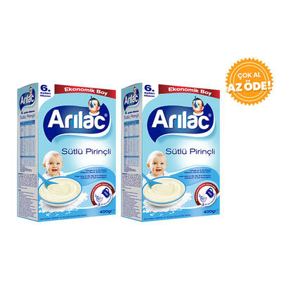 Arılac - Arılac Milk Rice Instant Infant Cereal 400 g 2 pcs