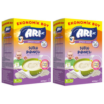 Arılac - Arılac Milk Rice Instant Infant Cereal 400 g 2 pcs