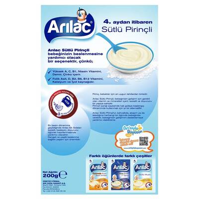 Arılac Sütlü Pirinçli Kaşık Maması 200 g - 2