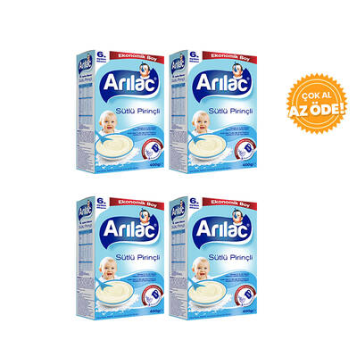 Arılac - Arılac Sütlü Pirinçli Kaşık Maması 400 g 4'lü