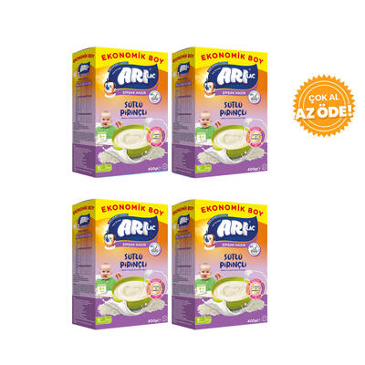 Arılac - Arılac Sütlü Pirinçli Kaşık Maması 400 g 4'lü