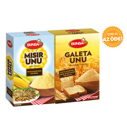 Bünsa - Bünsa Galeta Unu 400 g + Mısır Unu 400 g