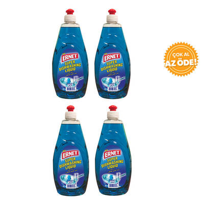 Ernet - Ernet Bulaşık Deterjanı Fresh 735 ml 4'lü