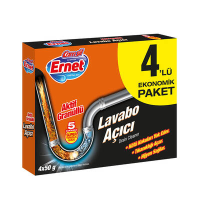 Ernet - Ernet Lavabo Açıcı Granül 4'lü Ekonomik Paket