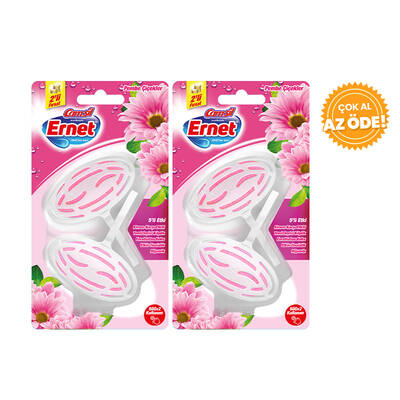 Ernet Klozet Blok Pembe Çiçekler 2x40 g 2'li - 1