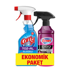 Ernet - Ernet Pro Active Leke Çıkarıcı 435 ml+ Camsil Toz-Al Silikonlu 500 ml