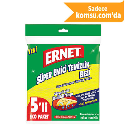 Ernet - Ernet Süper Emici Temizlik Bezi 5'li