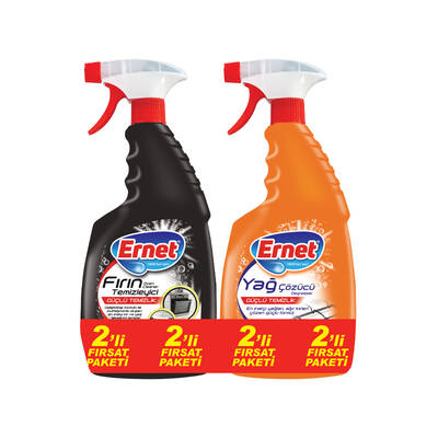 Ernet - Ernet Süper Yağ Çözücü 750 ml + Fırın Temizleyici 750 ml