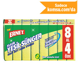 Ernet - Ernet Klasik Yeşil Sünger 8'li