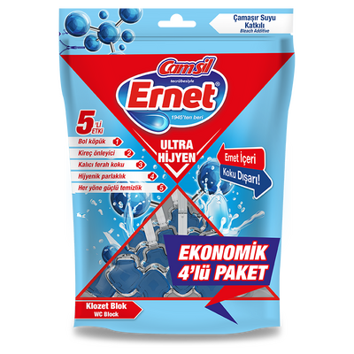 Ernet - Ernet Ultra H.Çamaşır Suyu Katkılı 4X50G