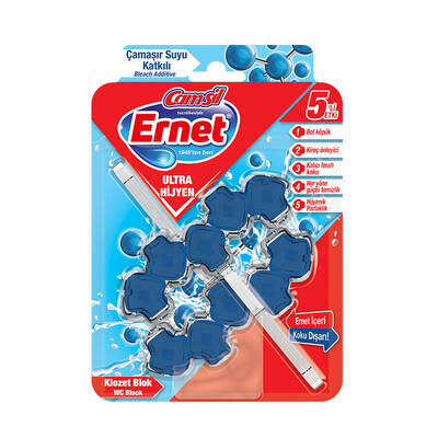 Ernet - Ernet Ultra Hijyen Klozet Blok Çamaşır Suyu Katkılı 2x50 g