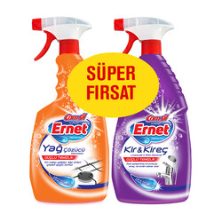 Ernet - Ernet Yağ Çözücü 750 ml + Kir & Kireç Çözücü 750 ml