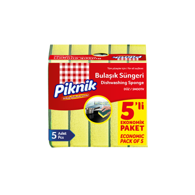 Piknik - Picnic Sponge Flat Green 5 Pcs