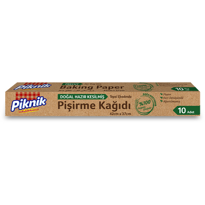 Piknik - Picnic Natural Pre-Cut Baking Paper 10'Pcs