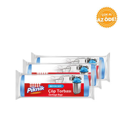 Piknik Standard Garbage Bags Large Size 10 Packs 3 Packs - 1