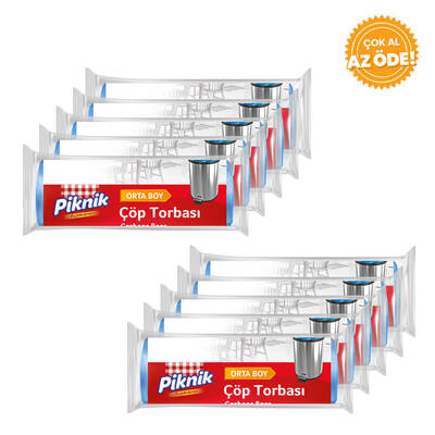 Piknik Standard Garbage Bag Medium Size 15pcs 10pcs - 1