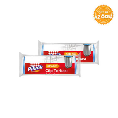Piknik Standard Garbage Bags Medium Size 15 Packs 2 Packs - 1