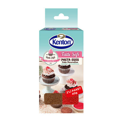 Kenton - Kenton Cake Decor Crystal Copper & Ball Granule Red 2 Pack 40 g