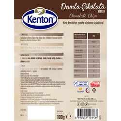 Kenton Damla Çikolata Bitter 100 g - Thumbnail