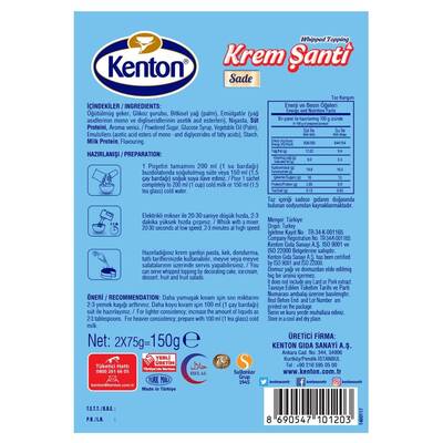 Kenton Whipped Topping Vanilin 150 g - 2