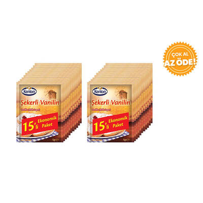 Kenton - Kenton Şekerli Vanilin 15'li 75 g 2'li