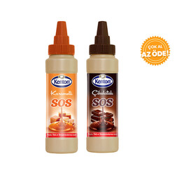 Kenton - Kenton Sıvı Sos Karamelli 325 g + Sıvı Sos Çikolatalı 300 g