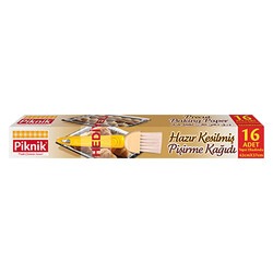 Piknik - Piknik Pre-Cut Baking Paper 16 Pcs (Brush Gift)