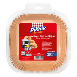 Piknik - Piknik Airfryer Pişirme Kağıdı Kare 25'li