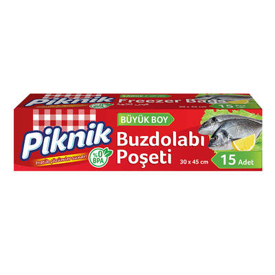 Piknik - Piknik Buzdolabı Poşeti Büyük Büyük Boy 15'li