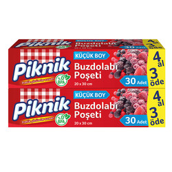 Piknik - Piknik Buzdolabı Poşeti Küçük Boy 4 Al 3 Öde 30’lu