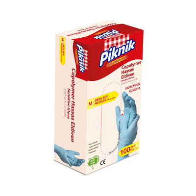 Piknik - Piknik Copolymer Hassas Eldiven Orta Boy