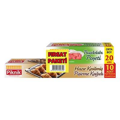 Piknik - Piknik Hazır Kesilmiş Pişirme Kağıdı 10 adet (Buzdolabı Poşeti Hediyeli)