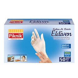 Piknik - Piknik Lateks Eldiven Orta Boy 50'li