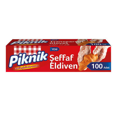 Piknik - Piknik Plastik Şeffaf Eldiven 100’lü