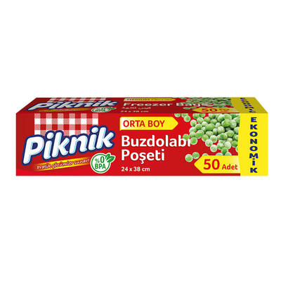 Piknik - Piknik Buzdolabı Poşeti Orta Boy Ekonomik 50’li