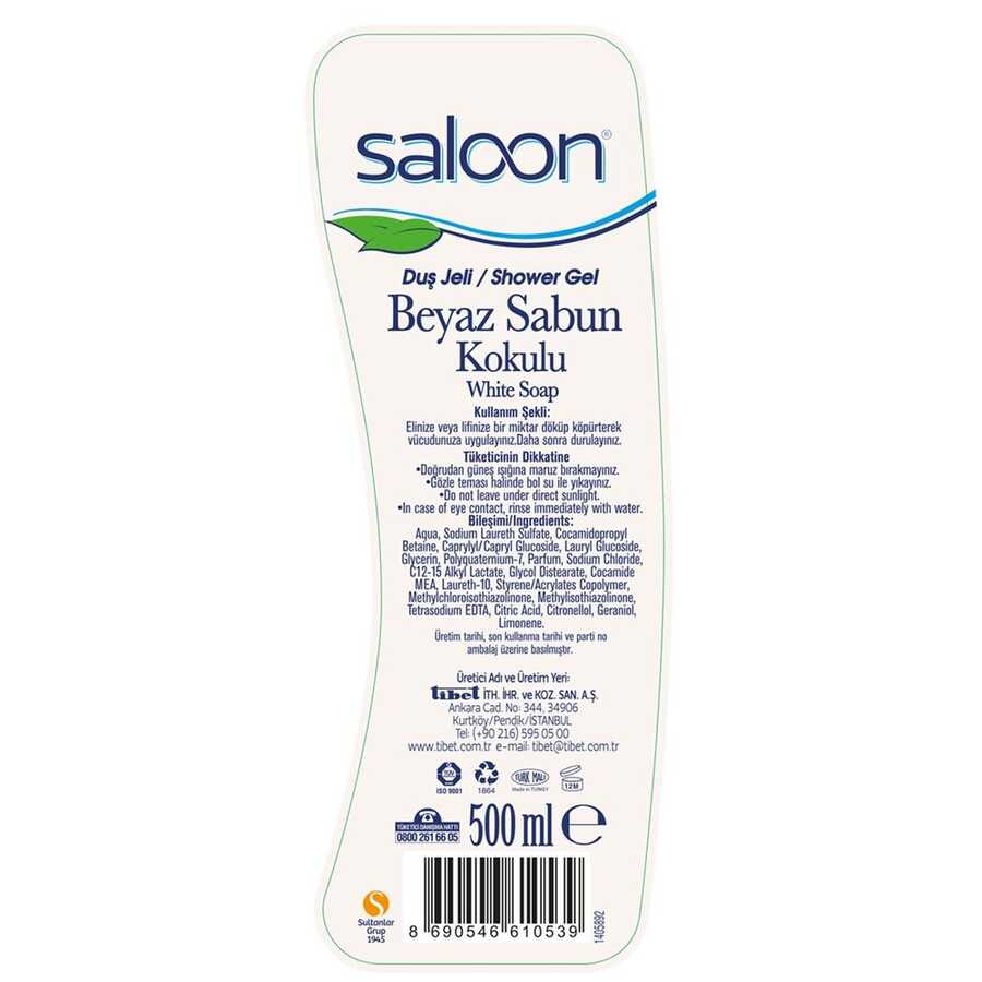 Saloon Duş Jeli Beyaz Sabun 500 ml