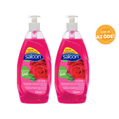 Saloon Liquid Soap Rose 750 ml 2 pcs - 1