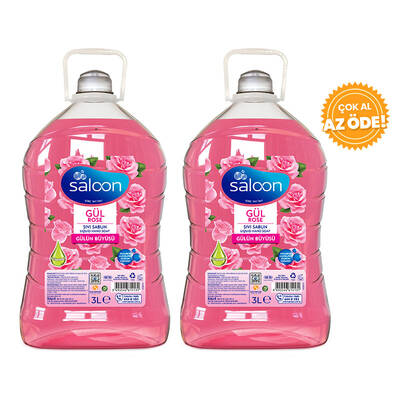 Saloon Liquid Soap Rose 3 L 2 Pcs - 1