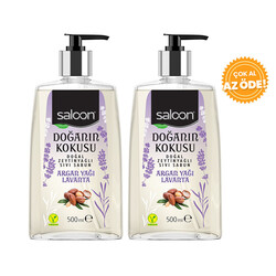 Saloon - Saloon Liquid Soap Scent of Nature Argan Oil & Lavender 500 ml 2 pcs