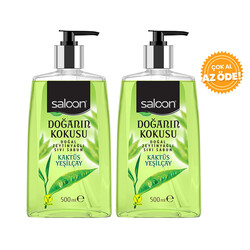 Saloon - Saloon Liquid Soap The Scent of Nature Cactus & Green Tea 500 ml 2 pcs