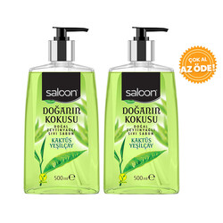 Saloon - Saloon Liquid Soap The Scent of Nature Cactus & Green Tea 500 ml 2 pcs