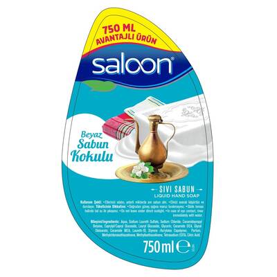 Saloon Liquid Hand Wash White Soap 750 ml - 2