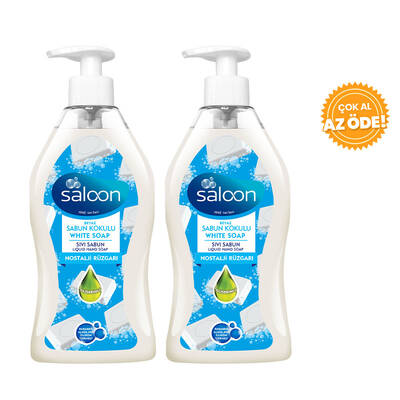 Saloon Sıvı Sabun Beyaz Sabun Kokulu 400 ml 2'li - 1
